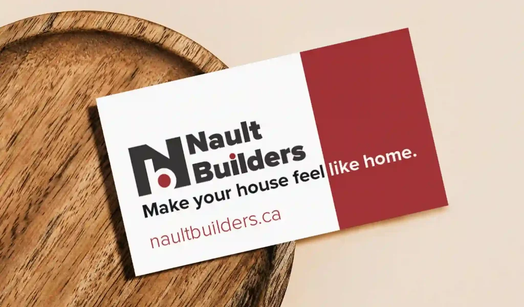 Nault Builders Business Card Design